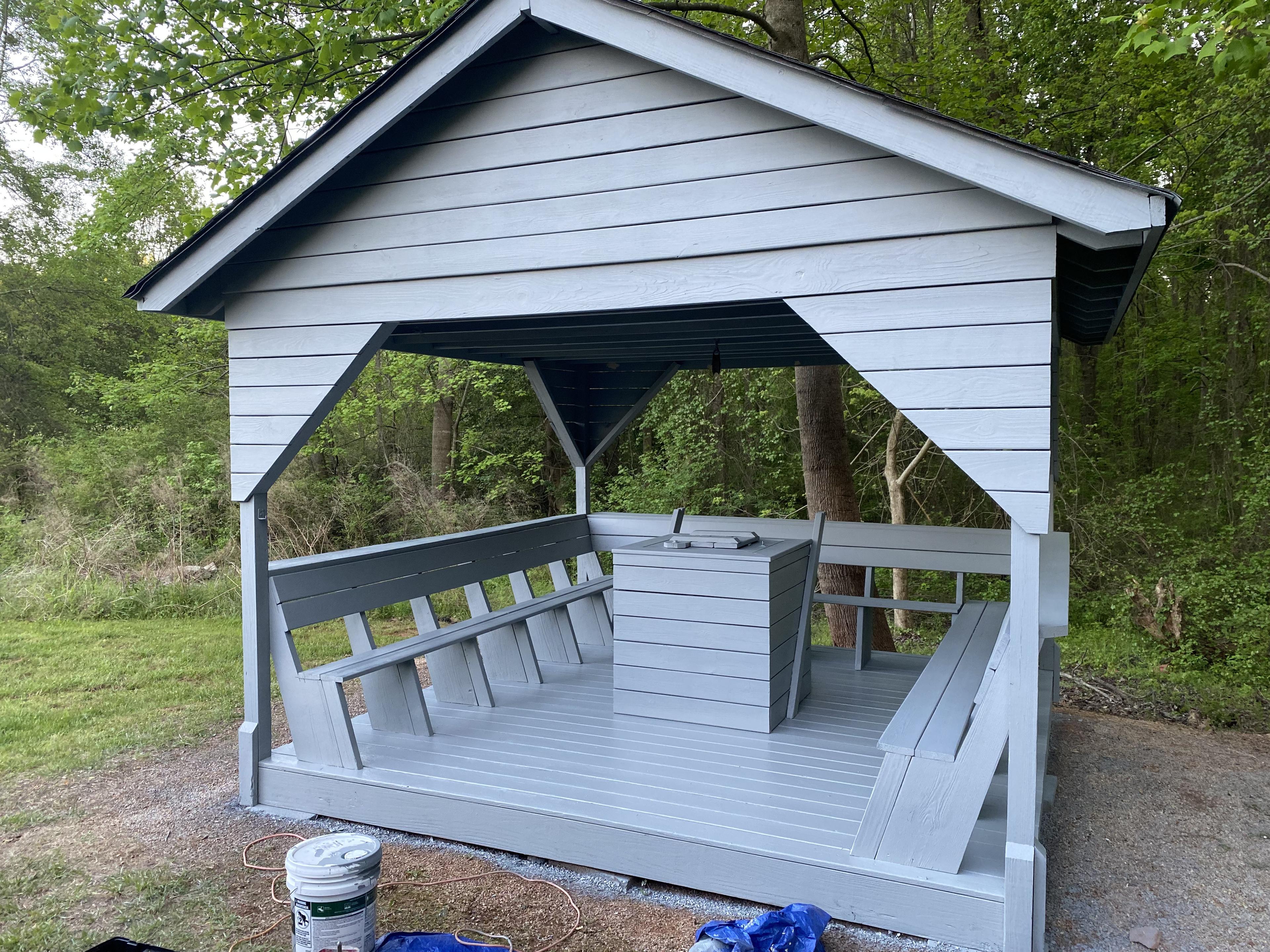 Completely restored well at Hopewell baptist church built in 1876 - Before