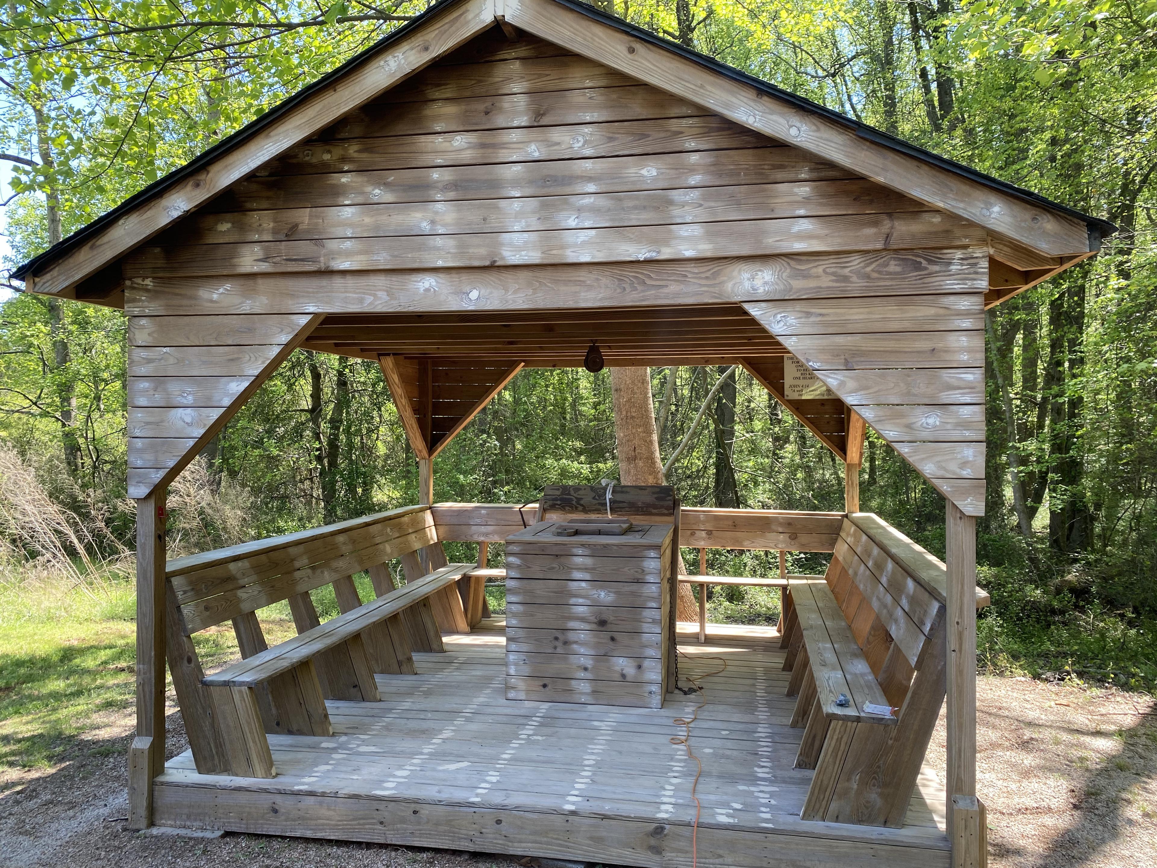 Completely restored well at Hopewell baptist church built in 1876 - After